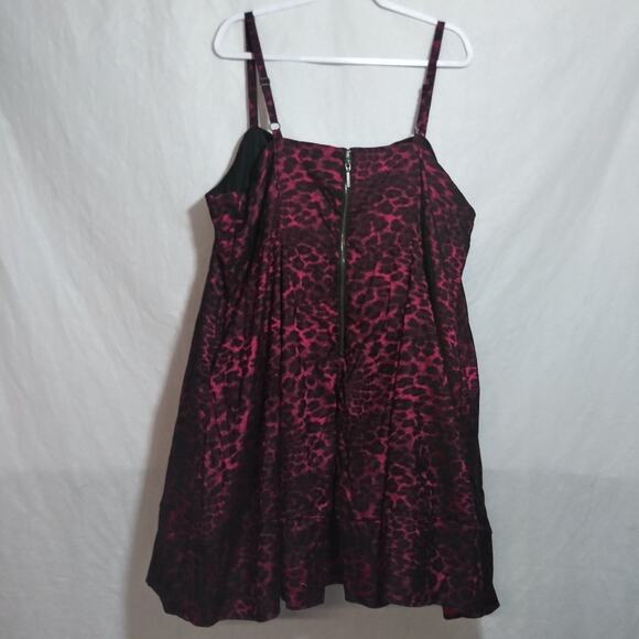 Torrid X Betsey Johnson Leopard Mini BabyDoll Dress Pinup Rockabilly Goth Sz 26 - Picture 11 of 11